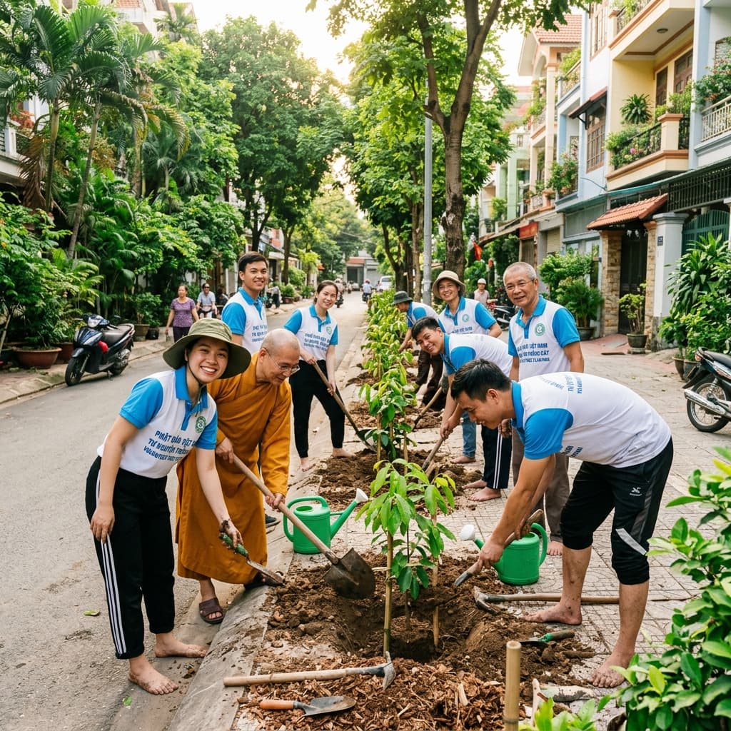 Chùa Vĩnh Nghiêm phát động chương trình "1000 cây xanh cho đô thị"